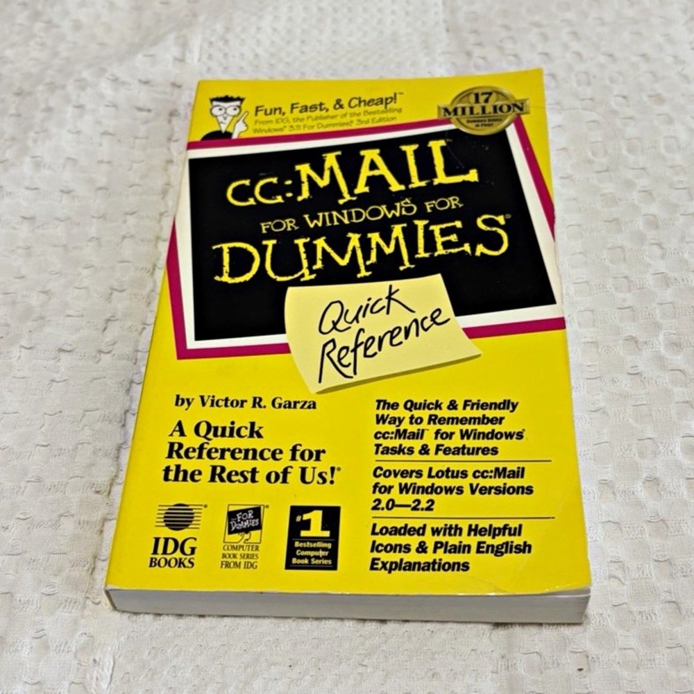 cc:Mail for Windows For Dummies Quick Reference Paperback 1994 Victor K. Garza